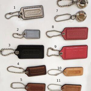 Coach Hangtags and Charms Leather and Metal Set of Eleven (11)